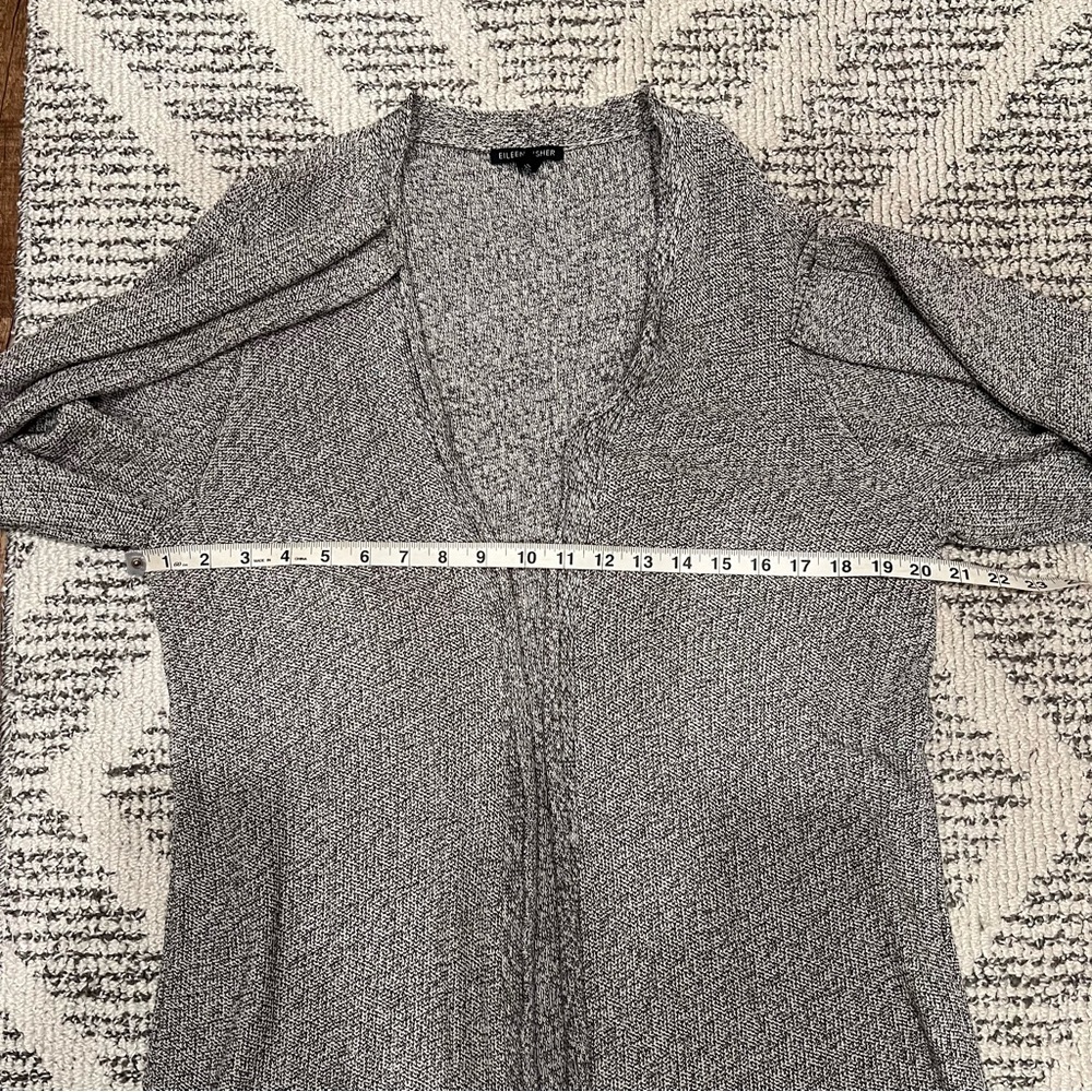 Eileen Fisher Marled Open Front Cardigan - Size L - Picture 8 of 11
